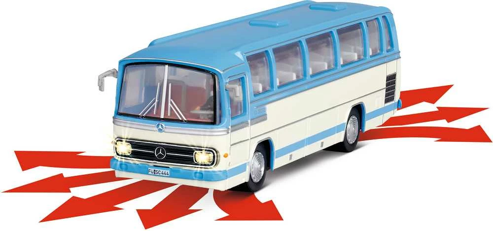 Carson RC Eisenbahn Bus H0 1:87 MB Omnibus O302 2,4Ghz RTR Blau – Bild 5