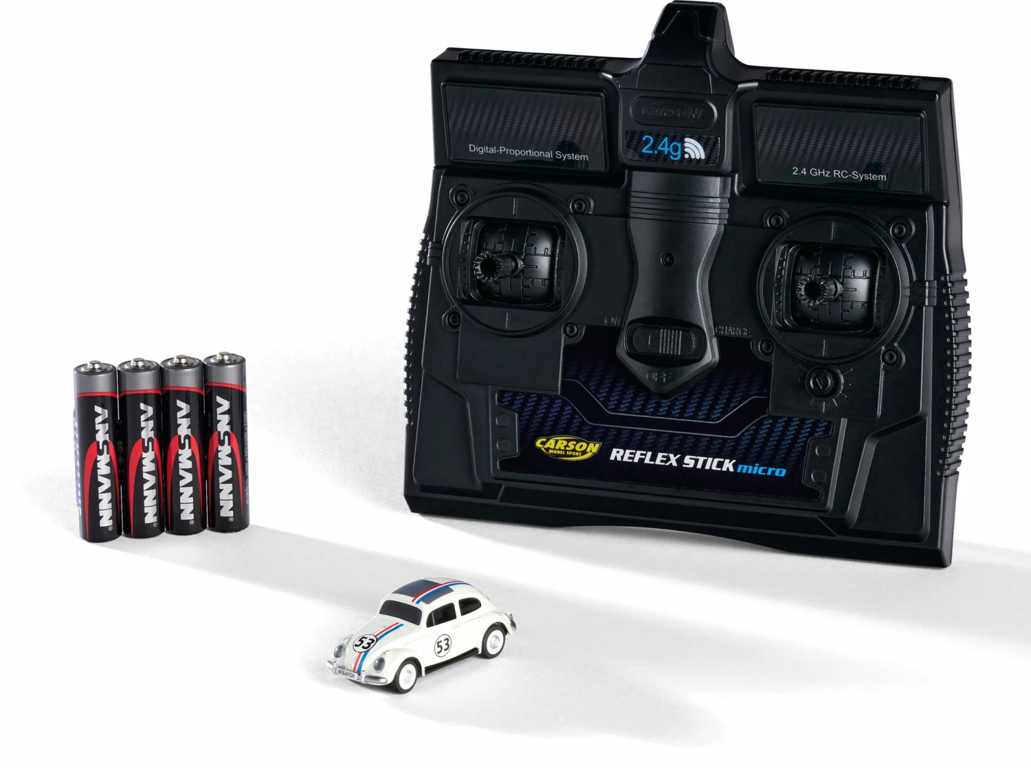 Carson RC VW Beetle Käfer Rallye 2,4Ghz Herbie 53 100% 1:87 RTR