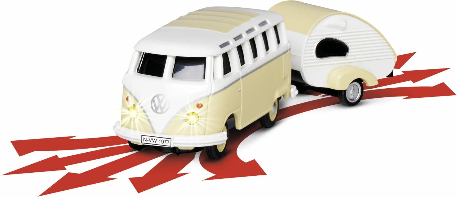 Carson RC VW T1 Samba Bus Mit Wohnwagen 100% 1:87 RTR – Bild 6