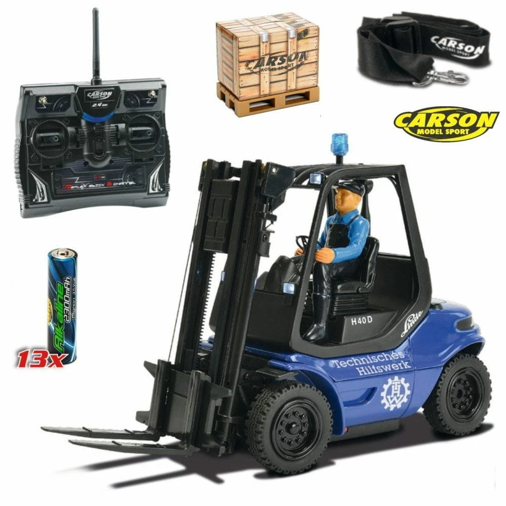 Carson THW Linde H40D Stapler Forklift Gabelstapler 1:14 100% RTR 2.4Ghz 1 Carson THW Linde H40D Stapler Forklift Gabelstapler 1:14 100% RTR 2.4Ghz
