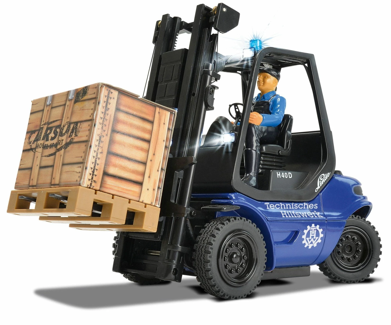 Carson THW Linde H40D Stapler Forklift Gabelstapler 1:14 100% RTR 2.4Ghz 3 Carson THW Linde H40D Stapler Forklift Gabelstapler 1:14 100% RTR 2.4Ghz – Bild 3