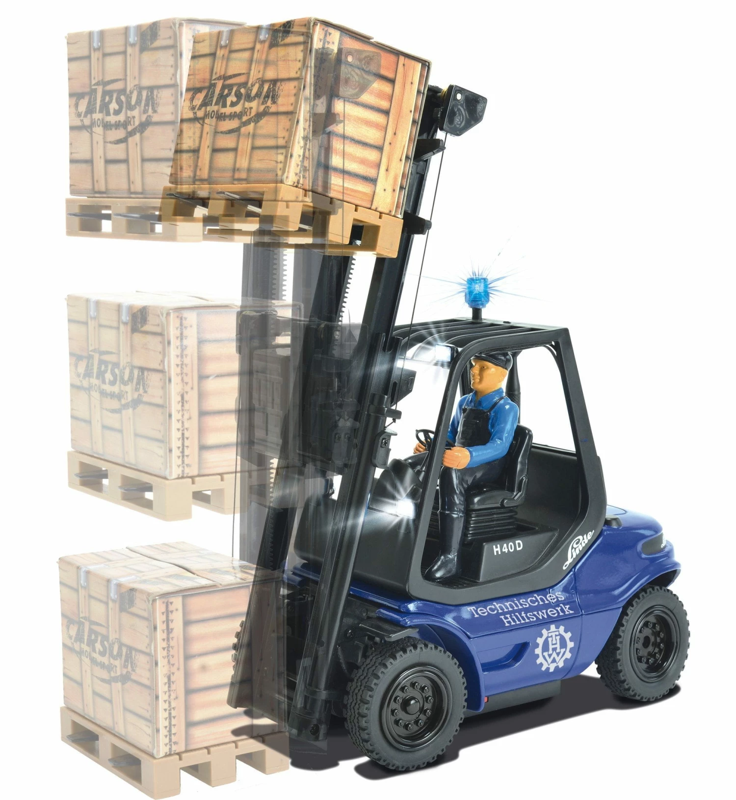 Carson THW Linde H40D Stapler Forklift Gabelstapler 1:14 100% RTR 2.4Ghz 6 Carson THW Linde H40D Stapler Forklift Gabelstapler 1:14 100% RTR 2.4Ghz – Bild 6