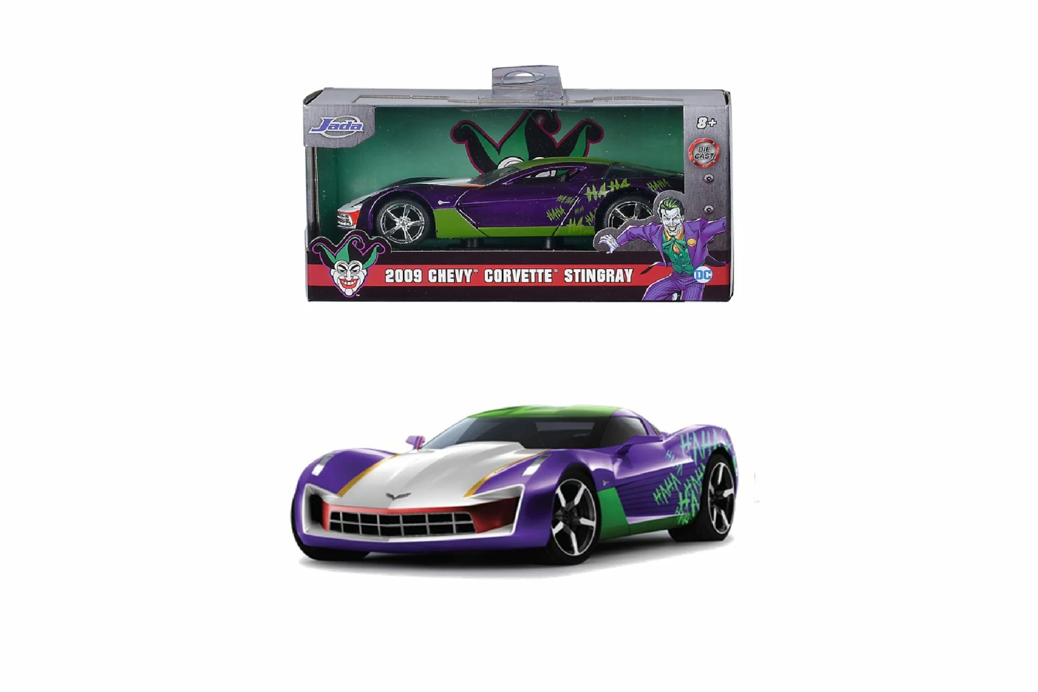 Jada Joker 2009 Chevy Corvette Stingray 1:32 Modellauto