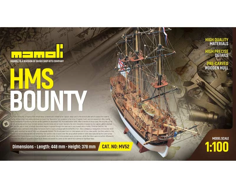 Mamoli HMS Bounty Fregatte Britischen Marine 1:100 Holz Bausatz 1 Mamoli HMS Bounty Fregatte Britischen Marine 1:100 Holz Bausatz