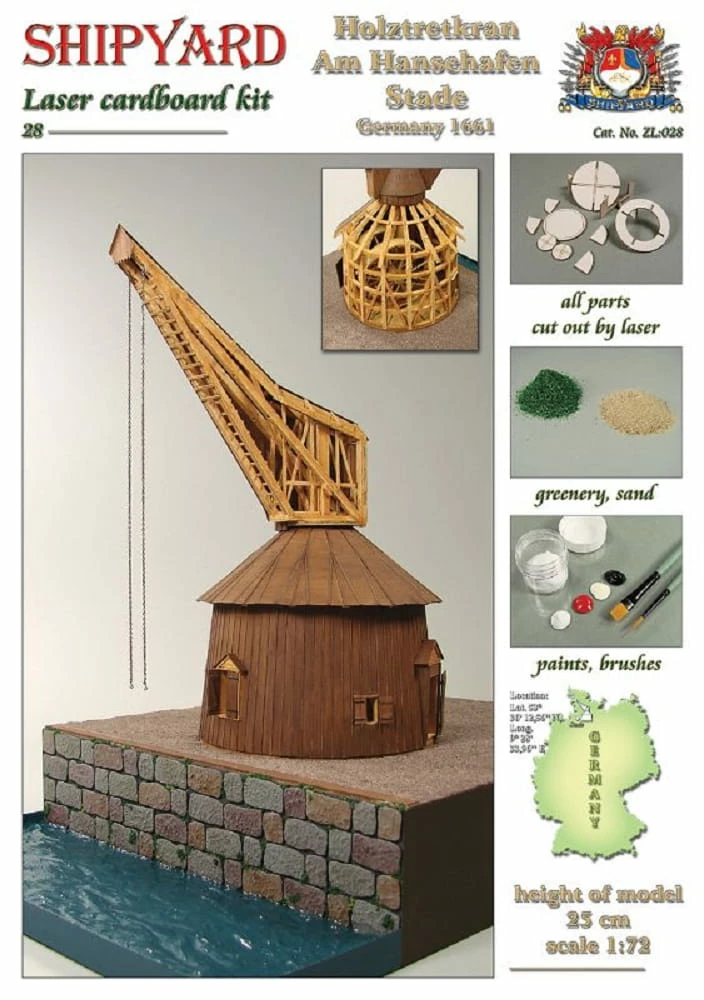 Shipyard Holztretkran Am Hansehafen Stade Germany 1661 Laser Cut 1:72 Kartonbausatz 1 Shipyard Holztretkran Am Hansehafen Stade Germany 1661 Laser Cut 1:72 Kartonbausatz