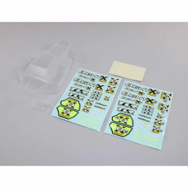 Losi Karosserie Set, Clear, W/Decals: 8X, 8XE 2.0