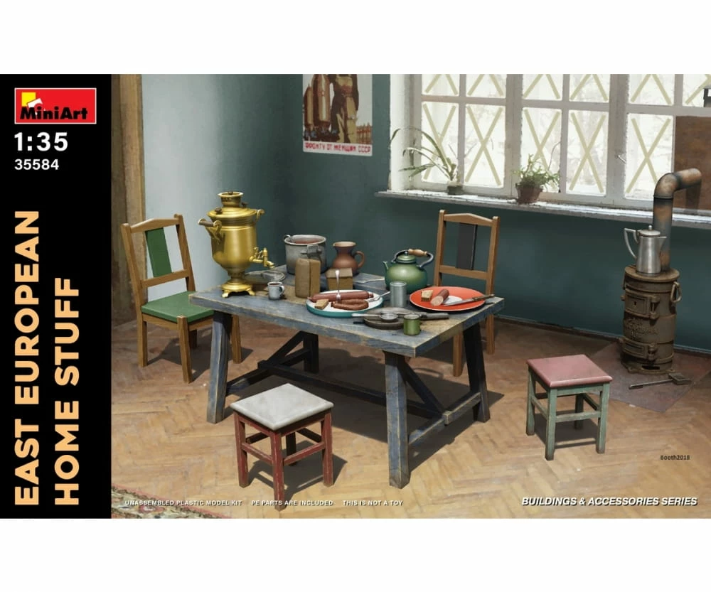 MiniArt 1:35 Einrichtungs-Set Ost Europa Plastik Modellbau