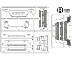 Tamiya R-Teile Kühlergrill Scania S770 56368