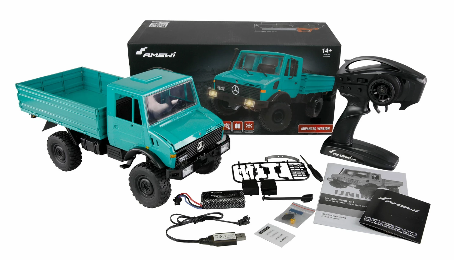 Amewi Mercedes Benz Unimog Advanced 4WD 1:12 RTR Petrol 2 Amewi Mercedes Benz Unimog Advanced 4WD 1:12 RTR Petrol – Bild 2
